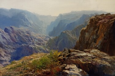 Pintura titulada "On The Mountains" por Faramarz Mokhtarpour, Obra de arte original, Oleo