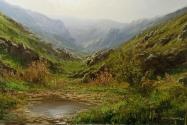 Painting titled "Clean Air Of Natur" by Faramarz Mokhtarpour, Original Artwork, Oil