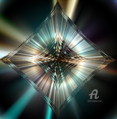 Digital Arts titled "fractale 7 luminesc…" by Christiane Mosca, Original Artwork, 2D Digital Work