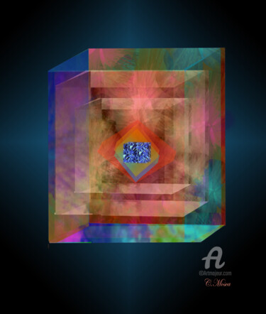 Digital Arts titled "Cubissimo1" by Christiane Mosca, Original Artwork, 2D Digital Work