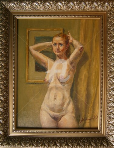 Картина под названием "Женщина" - Юрий Маловица, Подлинное произведение искусства, Масло