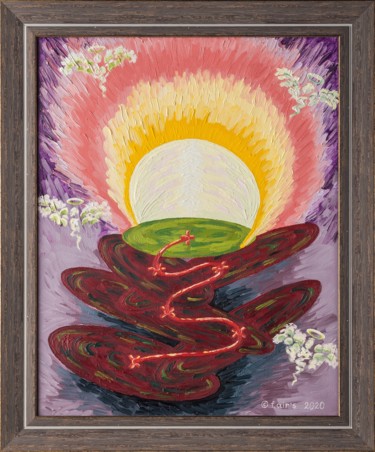 Painting titled "Seele: Durch Demut…" by Farben Airs ( F.Air'S ), Original Artwork, Oil Mounted on Wood Stretcher frame