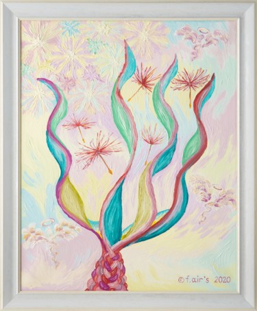 Painting titled "Seele: Die Freude d…" by Farben Airs ( F.Air'S ), Original Artwork, Oil Mounted on Wood Stretcher frame