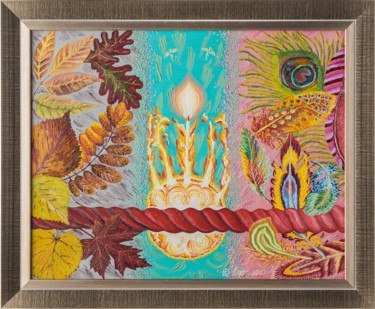 Картина под названием "Seele: Die Springqu…" - Farben Airs ( F.Air'S ), Подлинное произведение искусства, Масло Установлен н…