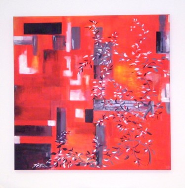 Malerei mit dem Titel "die roten 2" von Eva Hedbabny, Original-Kunstwerk