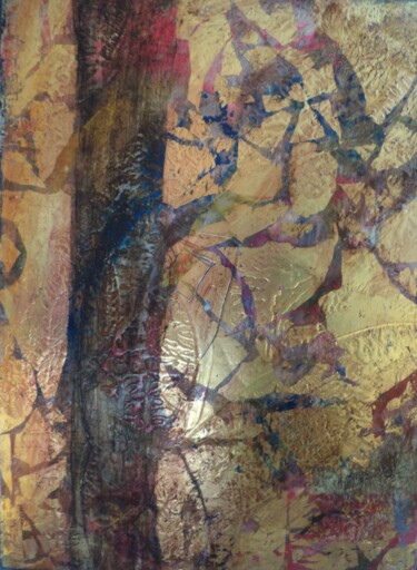 Pintura titulada "atardecer-en-el-bos…" por Fareli, Obra de arte original, Tinta