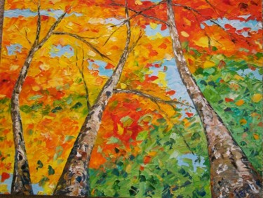 Pintura intitulada "Autumn Colors" por Fareli, Obras de arte originais, Óleo