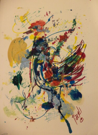 Painting titled "le-coq.jpg" by Fareli, Original Artwork