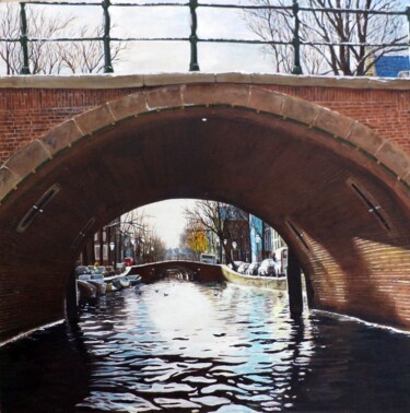 Peinture intitulée "amsterdam.jpg" par Fareli, Œuvre d'art originale, Huile