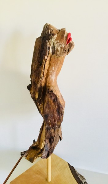 Скульптура под названием "Metomorphosis" - Fariba Rahaei, Подлинное произведение искусства, Дерево