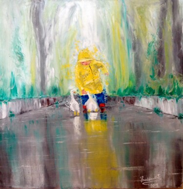 Peinture intitulée "Innocence" par Farid Haddadi, Œuvre d'art originale, Huile