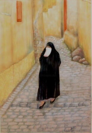 Peinture intitulée ""La Mleya"  Constan…" par Farida Benmahmoud, Œuvre d'art originale