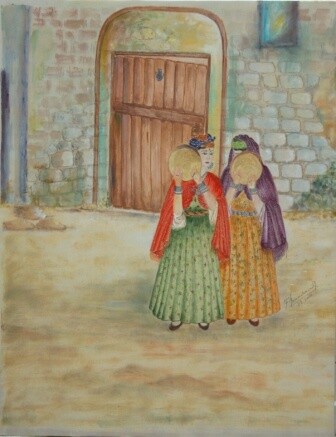Peinture intitulée ""El Goualettes " Le…" par Farida Benmahmoud, Œuvre d'art originale