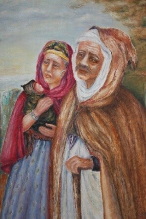 Painting titled "es vieux( peinture…" by Farida Benmahmoud, Original Artwork