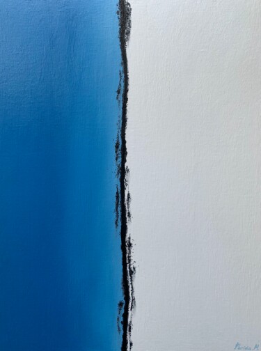 Malerei mit dem Titel "«Blue limit»" von Farida Mulasanova, Original-Kunstwerk, Öl