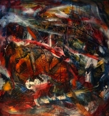 Pittura intitolato "Sans titre 5" da Karim Faridi, Opera d'arte originale, Acrilico