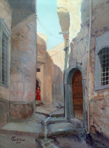 Painting titled "Mon allée (1) 60x80" by Faris Al-Rawi, Original Artwork, Oil