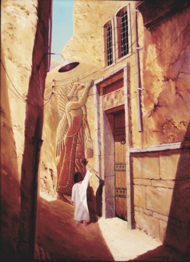 Pittura intitolato "Somartu (1)" da Faris Al-Rawi, Opera d'arte originale, Olio