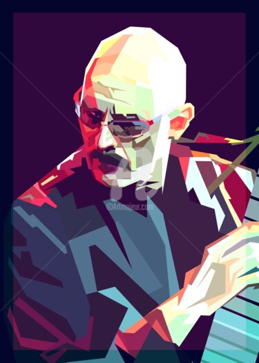 Digital Arts με τίτλο "Tony Levin Bass Mas…" από Fariza Abdurrazaq, Αυθεντικά έργα τέχνης, Ψηφιακή εκτύπωση