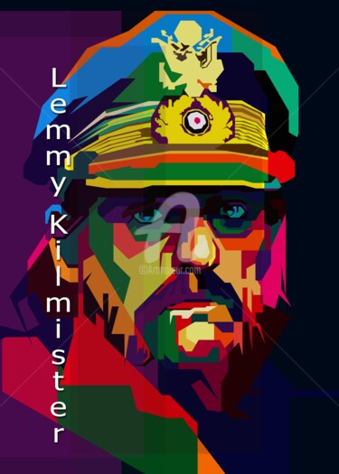 Grafika cyfrowa / sztuka generowana cyfrowo zatytułowany „Ian Lemmy Kilmister…” autorstwa Fariza Abdurrazaq, Oryginalna prac…