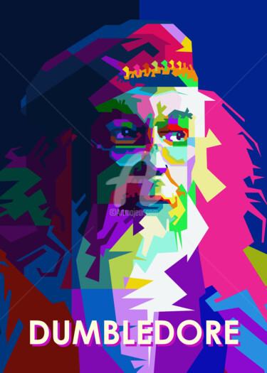 Digital Arts titled "Michael Gambon As A…" by Fariza Abdurrazaq, Original Artwork, Digital Print