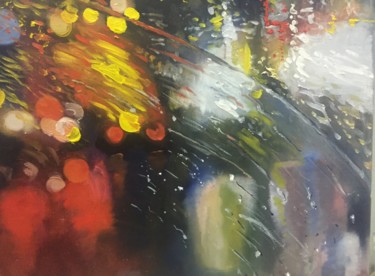 Картина под названием "Abstract Painting,…" - Елена Фаршиди, Подлинное произведение искусства, Масло Установлен на Деревянна…