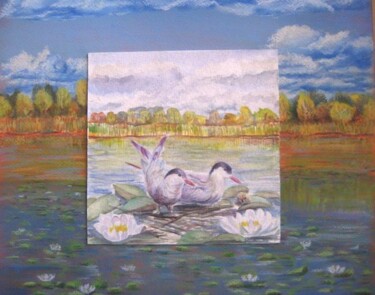 绘画 标题为“Lac” 由Farnaz Pishro, 原创艺术品, 水彩