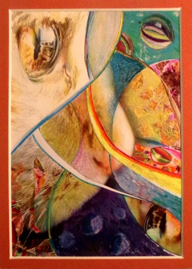 Dessin intitulée "Le Regard" par Farnaz Pishro, Œuvre d'art originale, Pastel