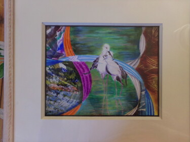 Painting titled "La symétrie" by Farnaz Pishro, Original Artwork, Pastel