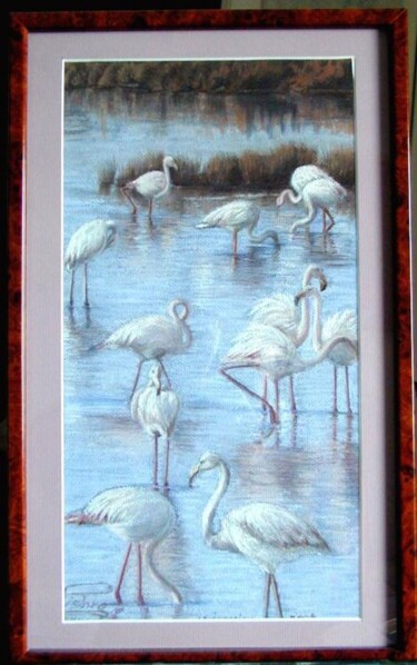 Painting titled "Hyères" by Farnaz Pishro, Original Artwork, Pastel