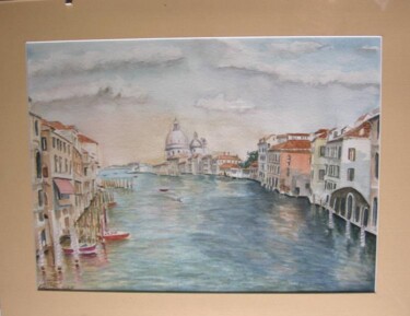 Peinture intitulée "Venise" par Farnaz Pishro, Œuvre d'art originale, Aquarelle