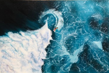 Painting titled "Wave motion" by Ela Vichi, Original Artwork, Oil