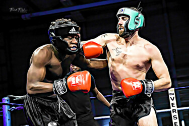 Combat de boxe 6 Fotografia intitolato "Combat de boxe 6" da Farouk Ferrah, Opera d'arte originale, Fotografia manipolata
