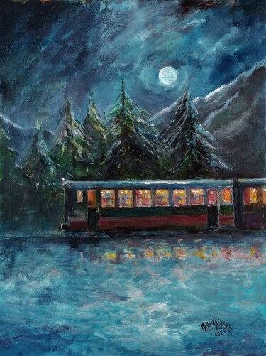 Pintura intitulada "The last vagon" por Faruk Köksal, Obras de arte originais, Acrílico