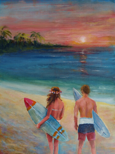Pittura intitolato "Hawaii Holiday" da Faruk Köksal, Opera d'arte originale, Acrilico