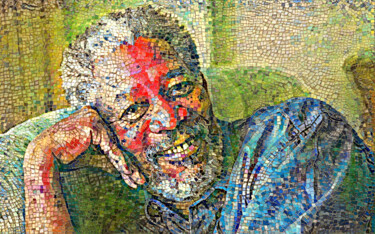 Digitale Kunst getiteld "Morgan Freeman" door Faruk Soyarat, Origineel Kunstwerk, Digitaal Schilderwerk