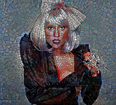 Digital Arts titled "Lady Gaga" by Faruk Soyarat, Original Artwork, Digital Painting