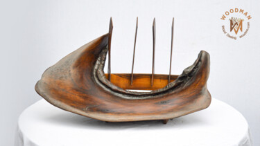 Sculpture intitulée "Faruk Tak "Sail" St…" par Faruk Tak, Œuvre d'art originale, Bois