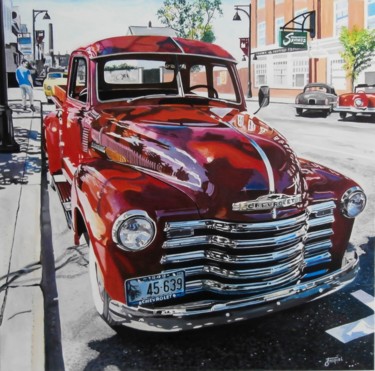 Painting titled "Chevrolet-1949" by Off Olivier Fasquel, Original Artwork, Acrylic