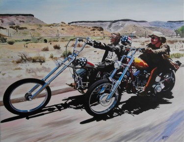 Painting titled "easy-rider-69" by Off Olivier Fasquel, Original Artwork, Acrylic