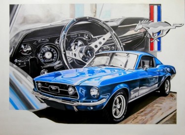 Painting titled "MUSTANG 67 .jpg" by Off Olivier Fasquel, Original Artwork, Acrylic