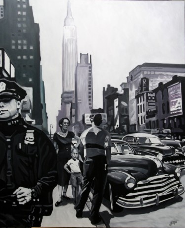 Painting titled "Policeman" by Off Olivier Fasquel, Original Artwork