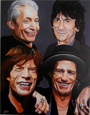 Painting titled "THE ROLLING STONES 2" by Off Olivier Fasquel, Original Artwork, Acrylic