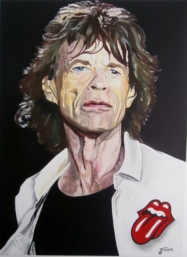 Peinture intitulée "MICK JAGGER" par Off Olivier Fasquel, Œuvre d'art originale