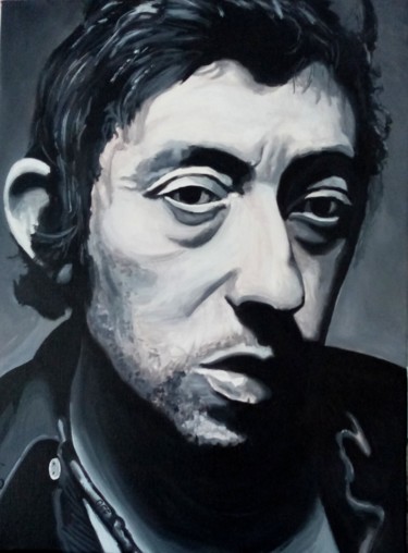 Painting titled "SERGE" by Off Olivier Fasquel, Original Artwork, Acrylic