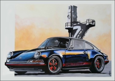 Painting titled "PORSCHE" by Off Olivier Fasquel, Original Artwork, Acrylic