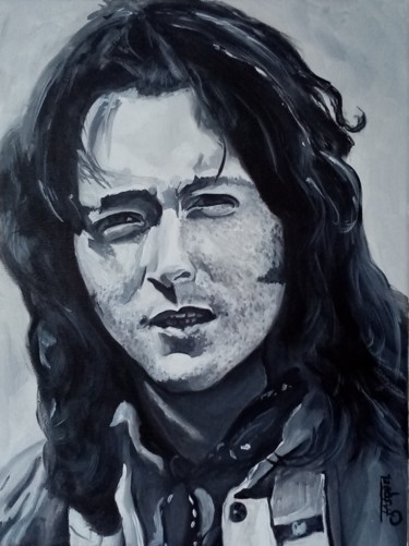 Painting titled "Rory GALLAGHER" by Off Olivier Fasquel, Original Artwork, Acrylic
