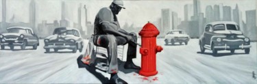 Картина под названием "The painter" - Off Olivier Fasquel, Подлинное произведение искусства, Акрил Установлен на Деревянная…