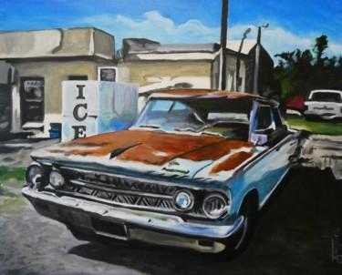 Painting titled "route 66 ICE" by Off Olivier Fasquel, Original Artwork, Acrylic