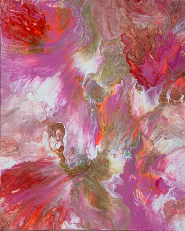 Peinture intitulée "Rose" par Fatarts, Œuvre d'art originale, Acrylique